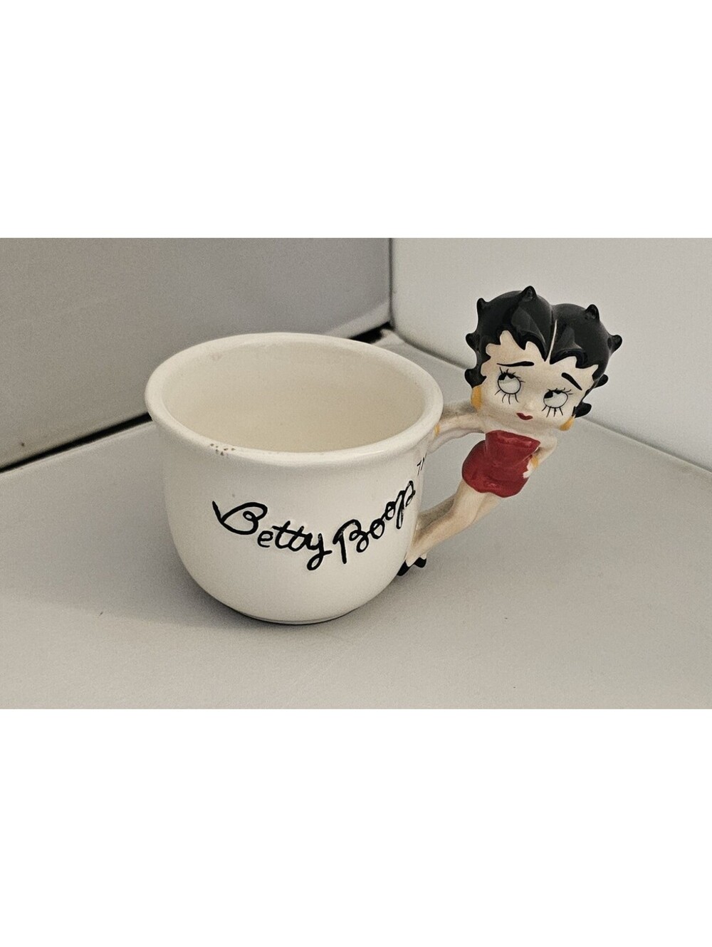 Vintage Betty Boop Ceramic Coffee Cup with Figurine Handle